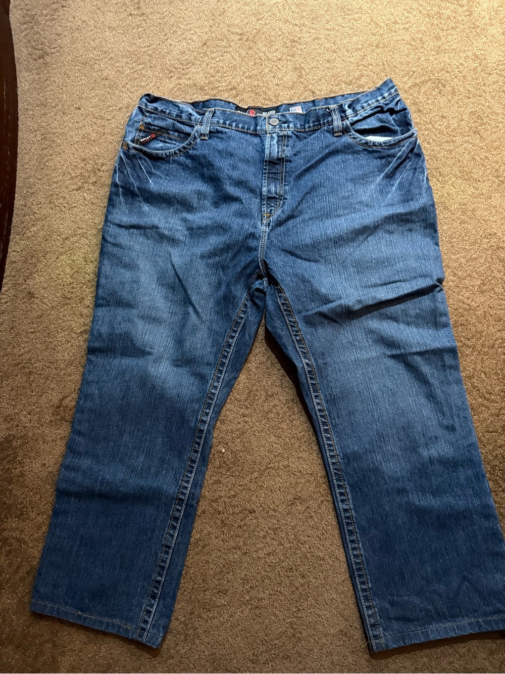 Ariat Men's Denim Relaxed Boot Work Jeans CAT 2 Flame Resistant M4 -44x30